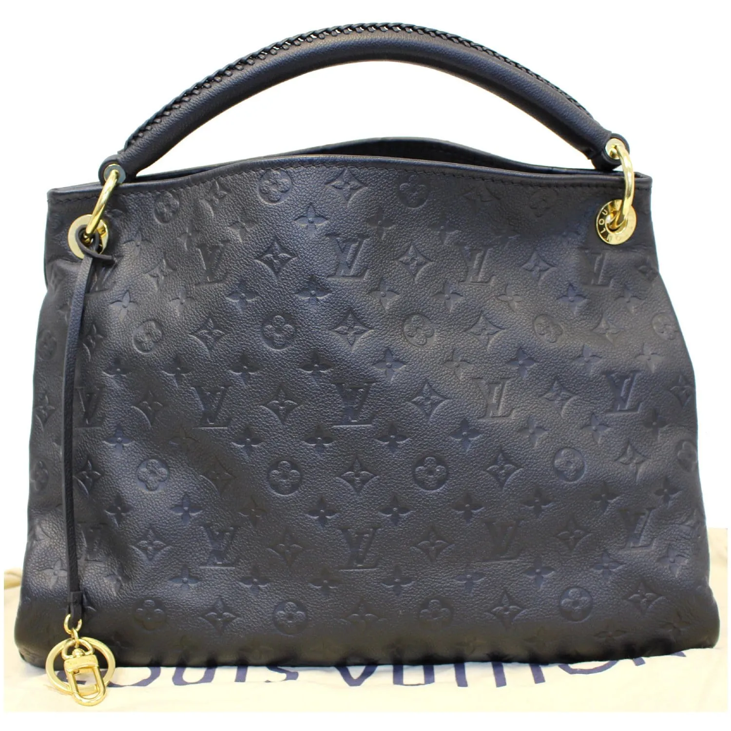 LOUIS VUITTON Artsy MM Empreinte Leather Shoulder Bag Black