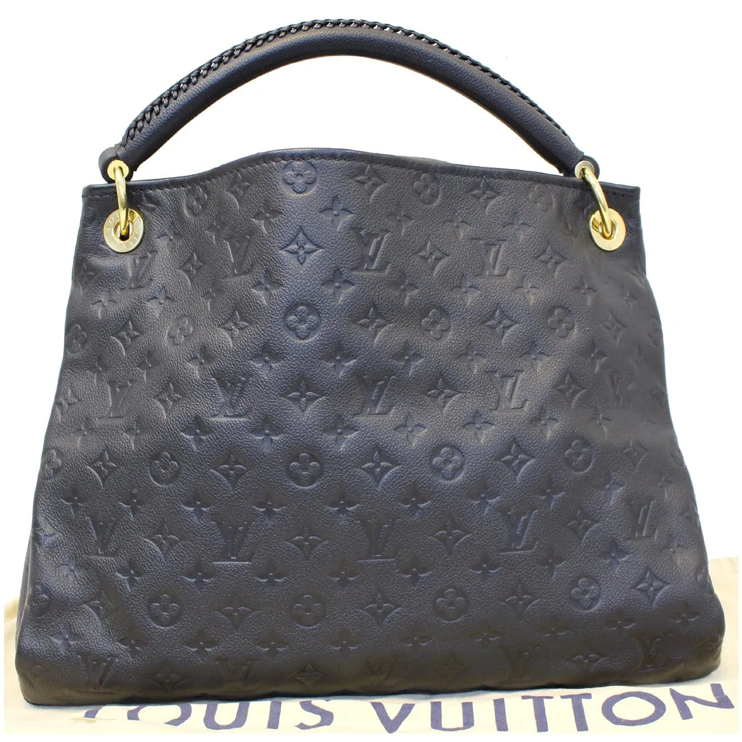 LOUIS VUITTON Artsy MM Empreinte Leather Shoulder Bag Black