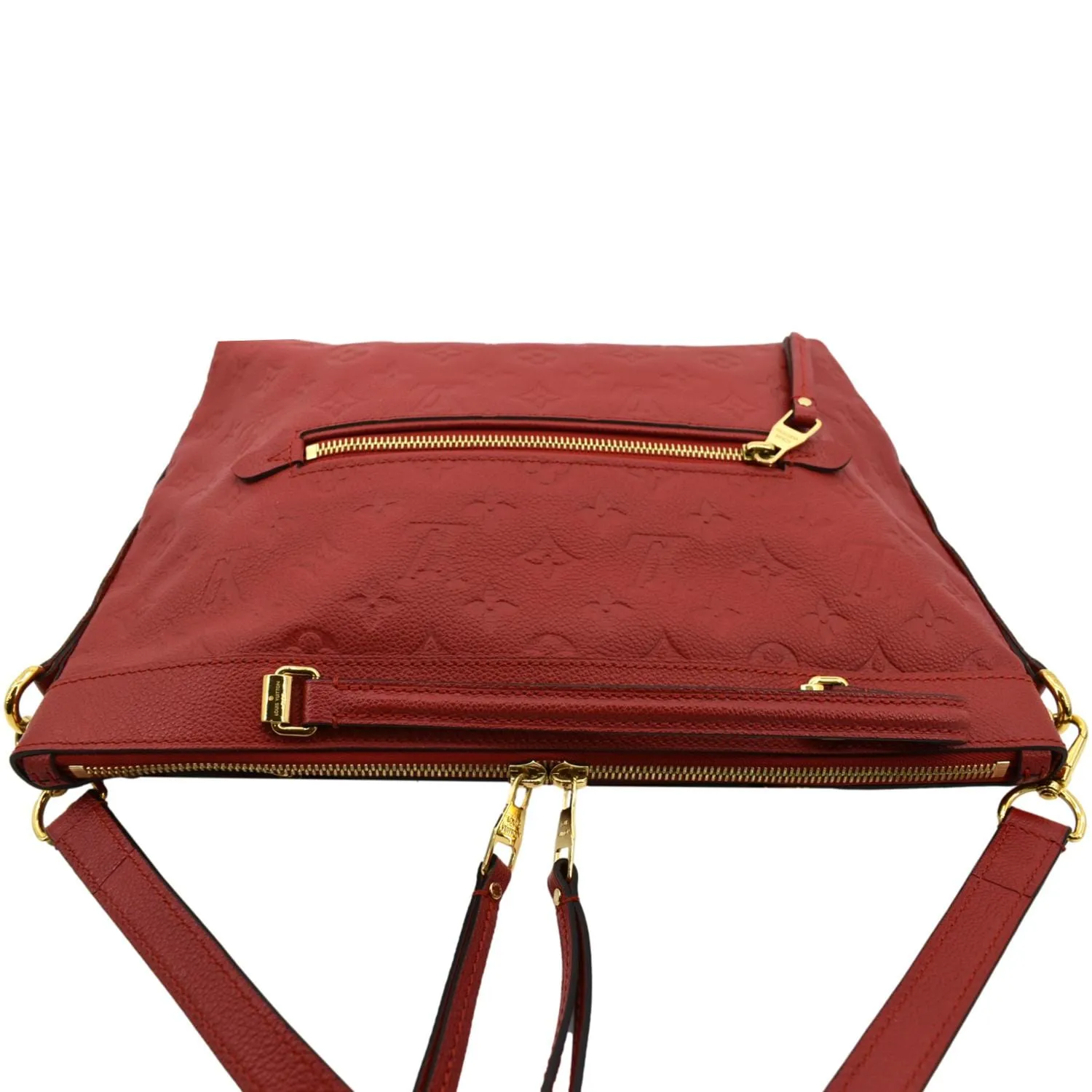 LOUIS VUITTON Bastille PM Empreinte Leather Shoulder Bag Red