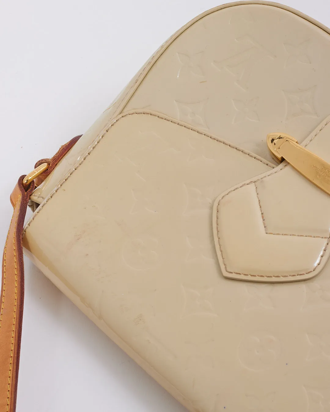 Louis Vuitton Beige Monogram Patent Bellflower Crossbody Bag