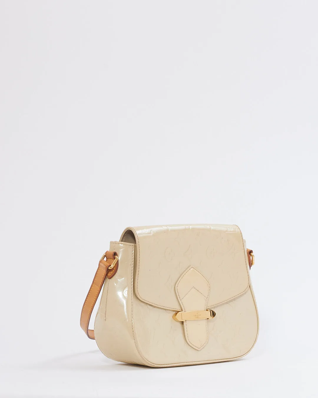 Louis Vuitton Beige Monogram Patent Bellflower Crossbody Bag