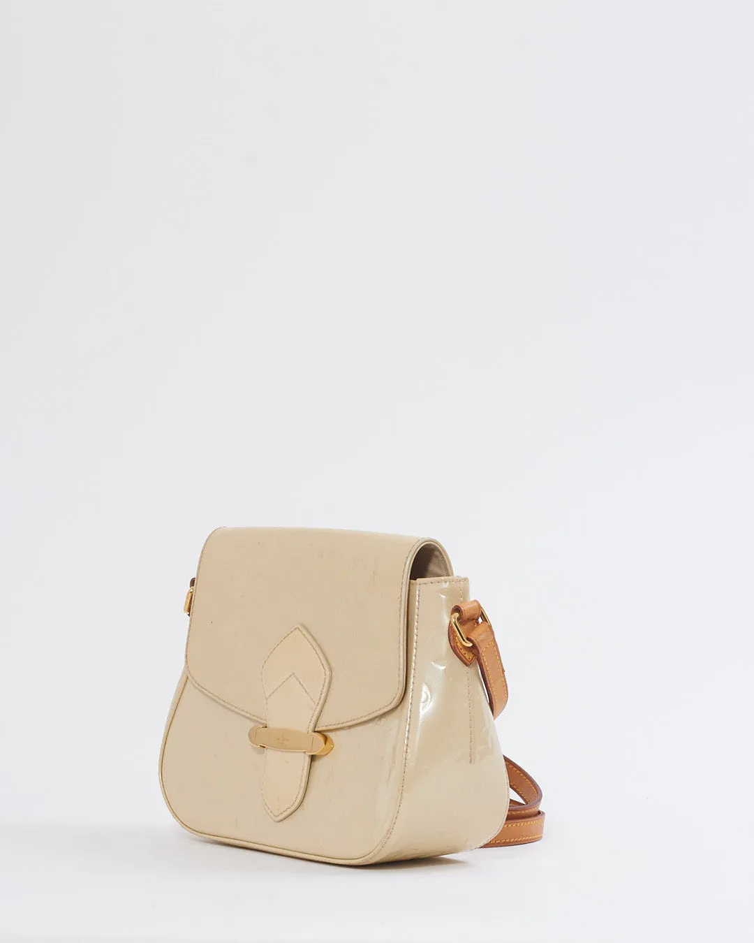 Louis Vuitton Beige Monogram Patent Bellflower Crossbody Bag