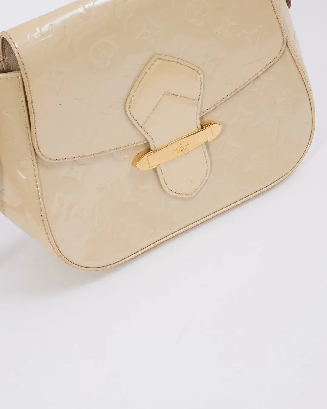 Louis Vuitton Beige Monogram Patent Bellflower Crossbody Bag
