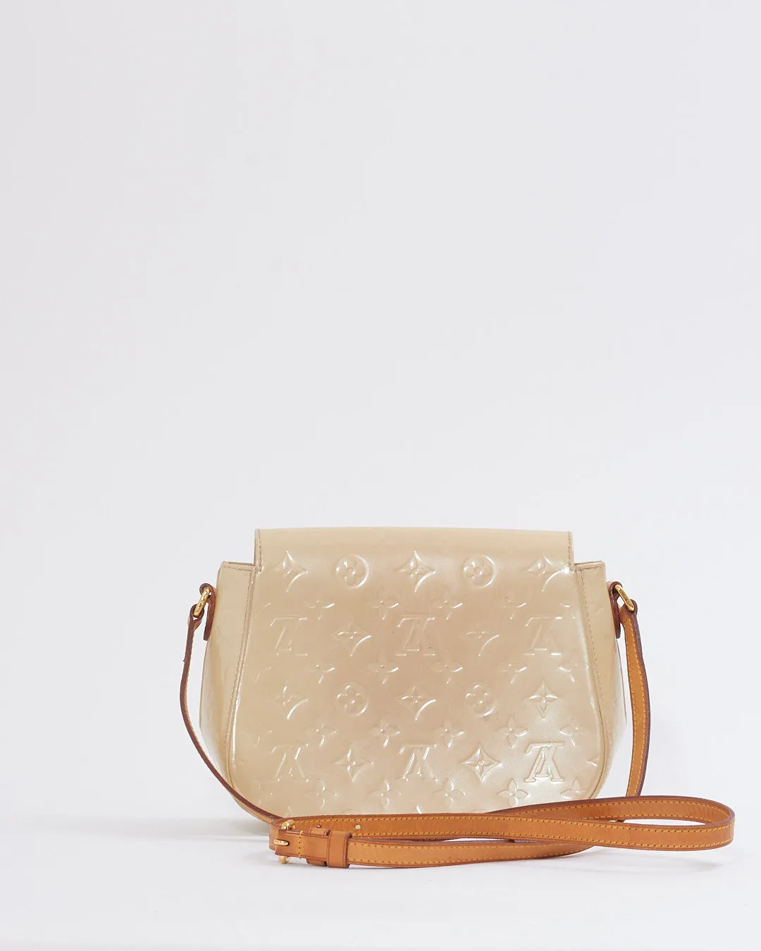 Louis Vuitton Beige Monogram Patent Bellflower Crossbody Bag