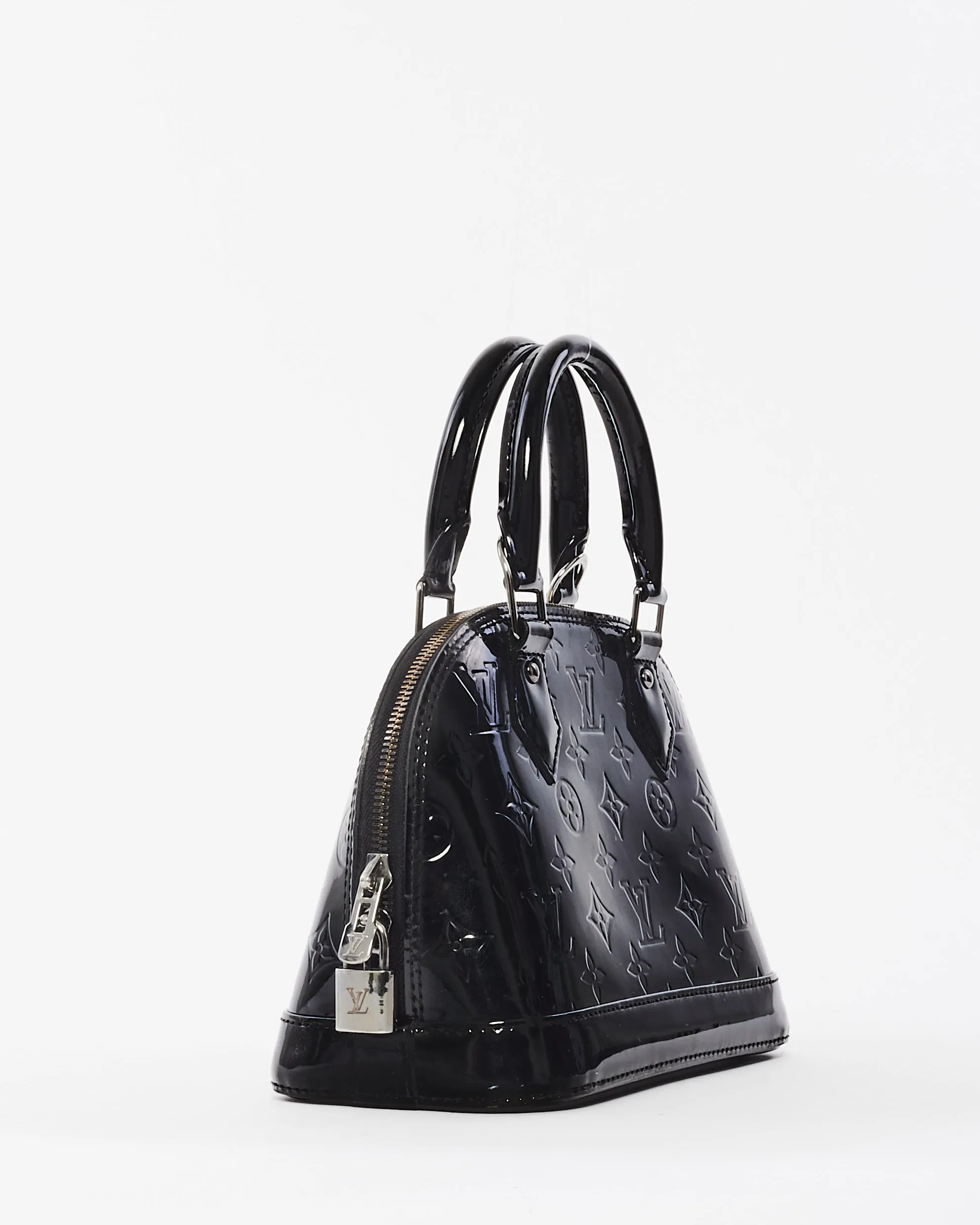 Louis Vuitton Black Monogram Vernis Alma BB Bag