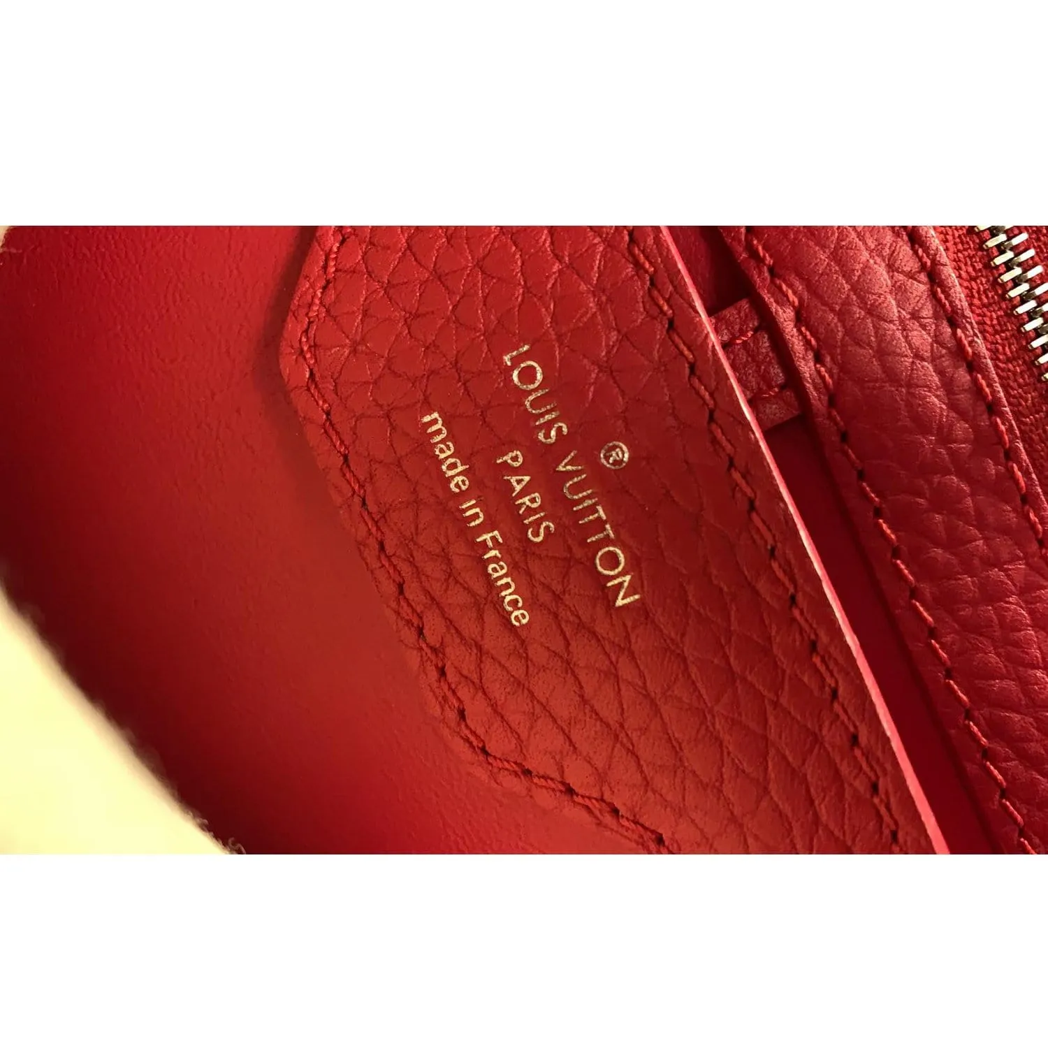 LOUIS VUITTON Capucines PM Taurillon Leather Shoulder Bag Scarlet - 15% OFF