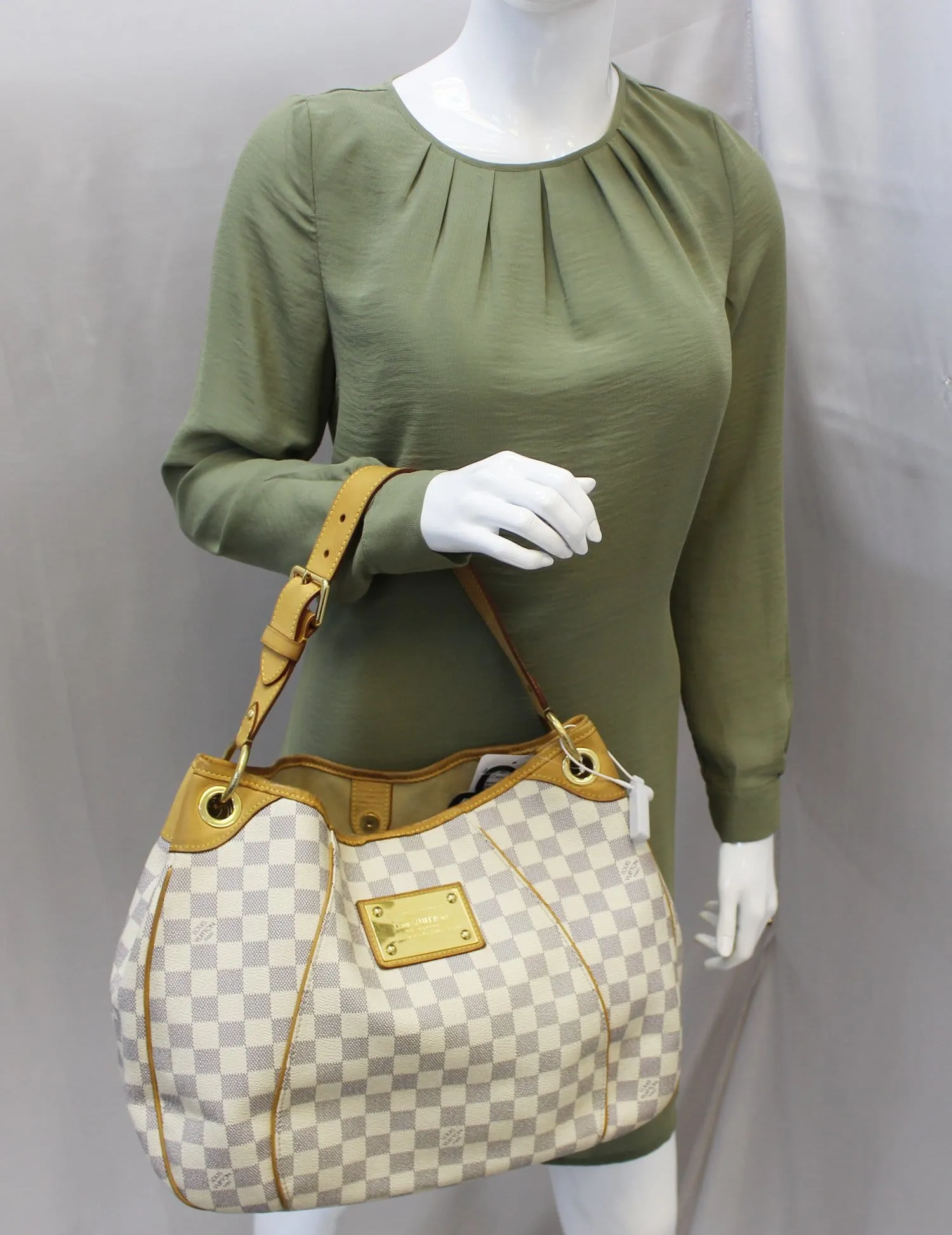 LOUIS VUITTON Damier Azur Galliera PM Shoulder Bag
