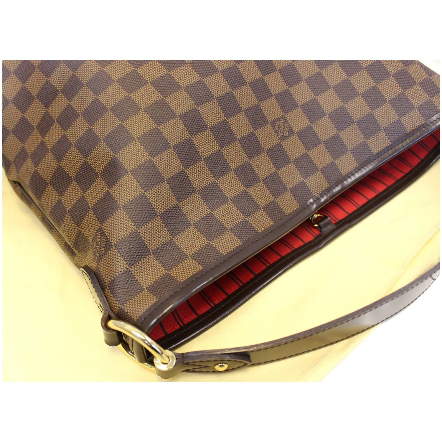 LOUIS VUITTON Delightful MM NM Damier Ebene Hobo Shoulder Bag