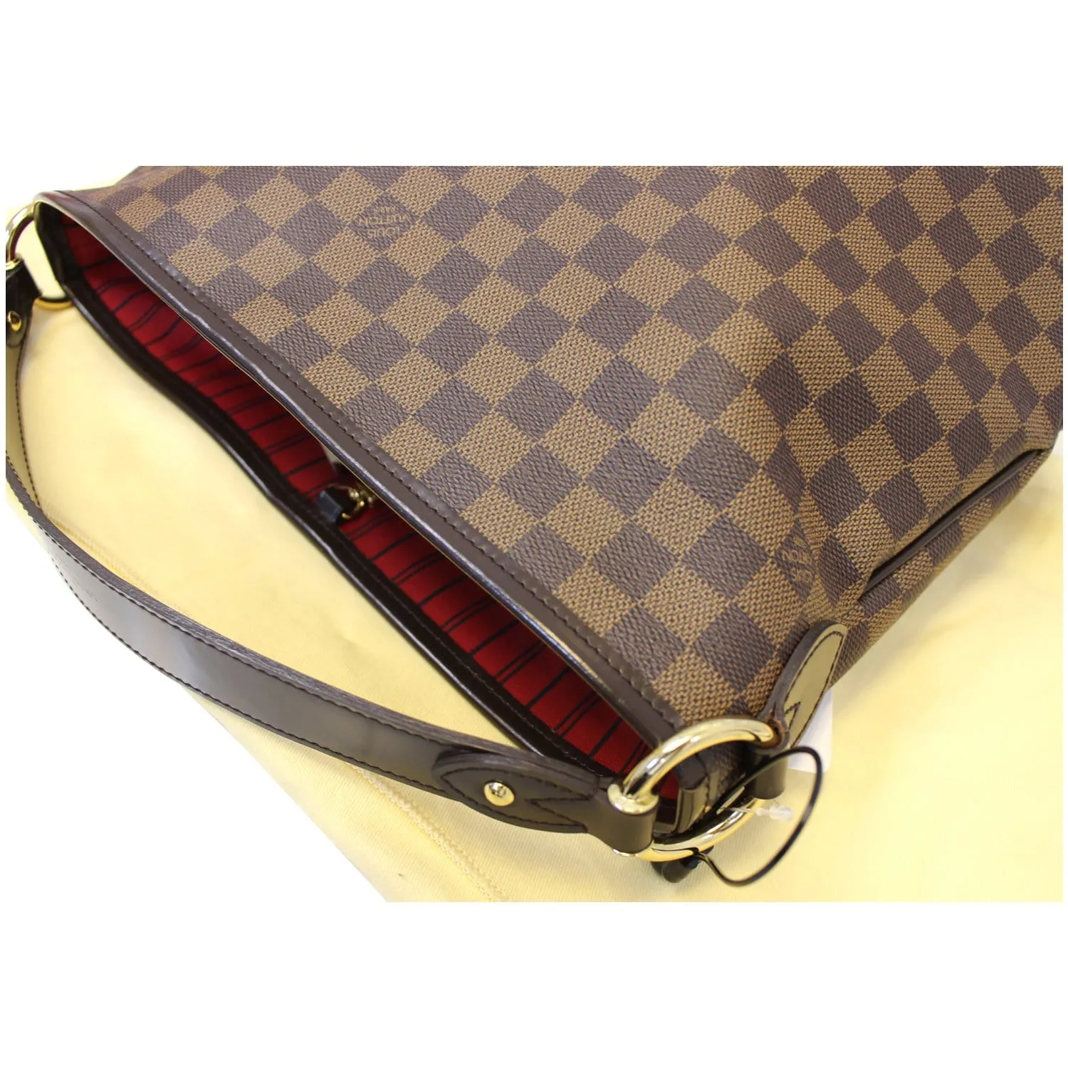 LOUIS VUITTON Delightful MM NM Damier Ebene Hobo Shoulder Bag