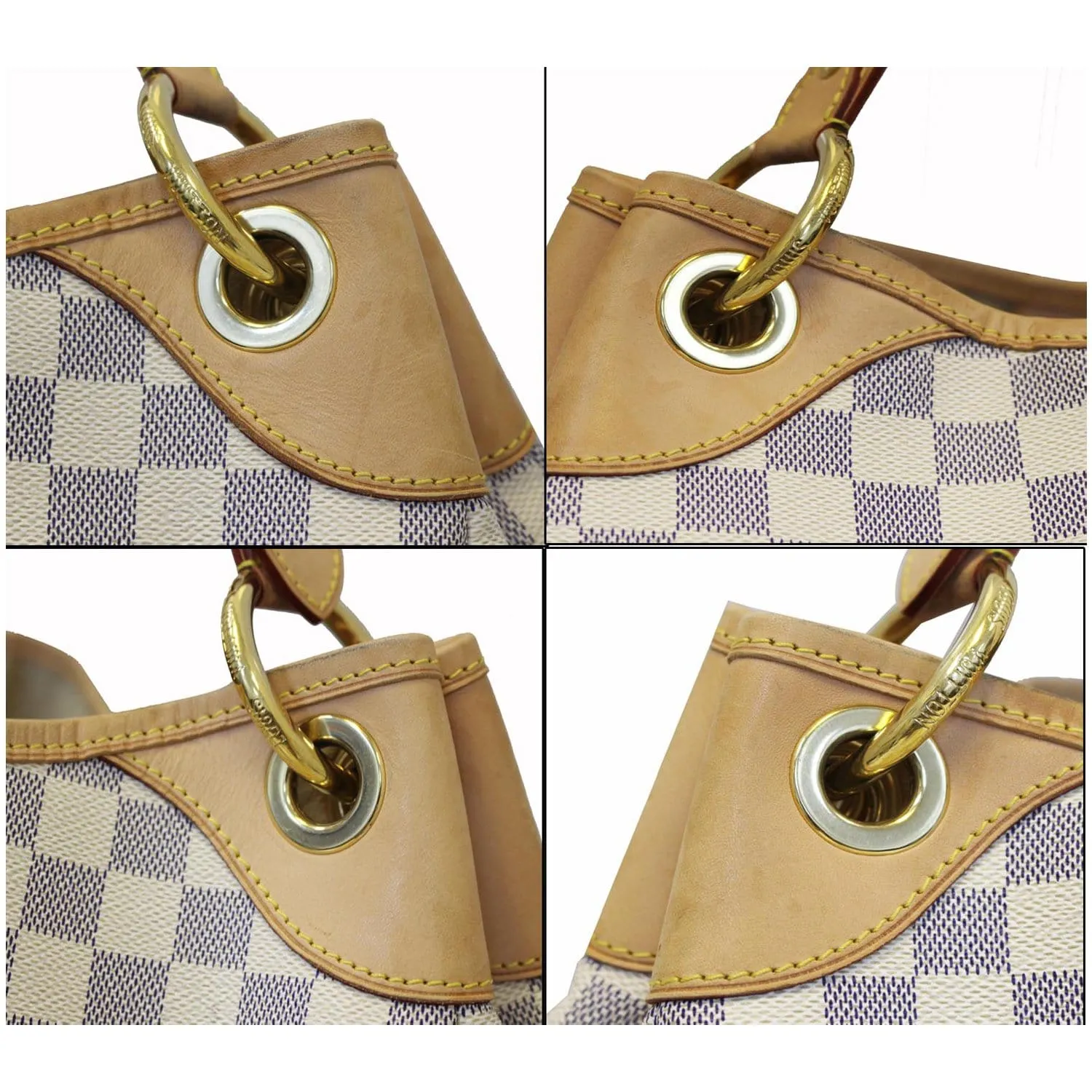 LOUIS VUITTON Galliera GM Damier Azur Shoulder Bag White