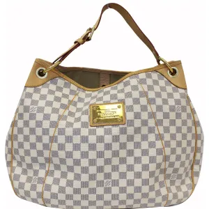 LOUIS VUITTON Galliera GM Damier Azur Shoulder Bag White