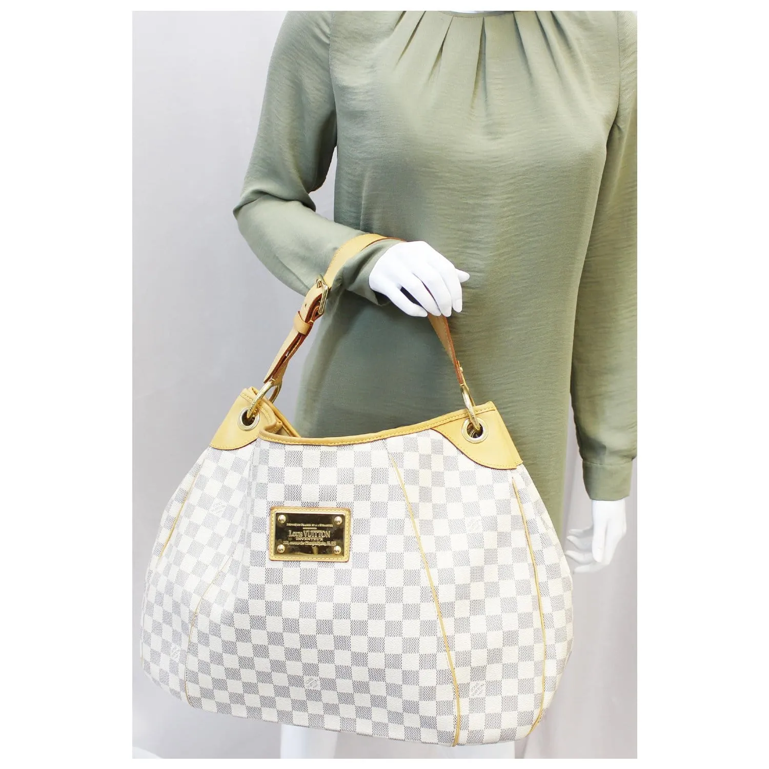 LOUIS VUITTON Galliera GM Damier Azur Shoulder Bag