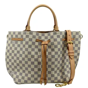 LOUIS VUITTON Girolata Damier Azur Shoulder Bag White