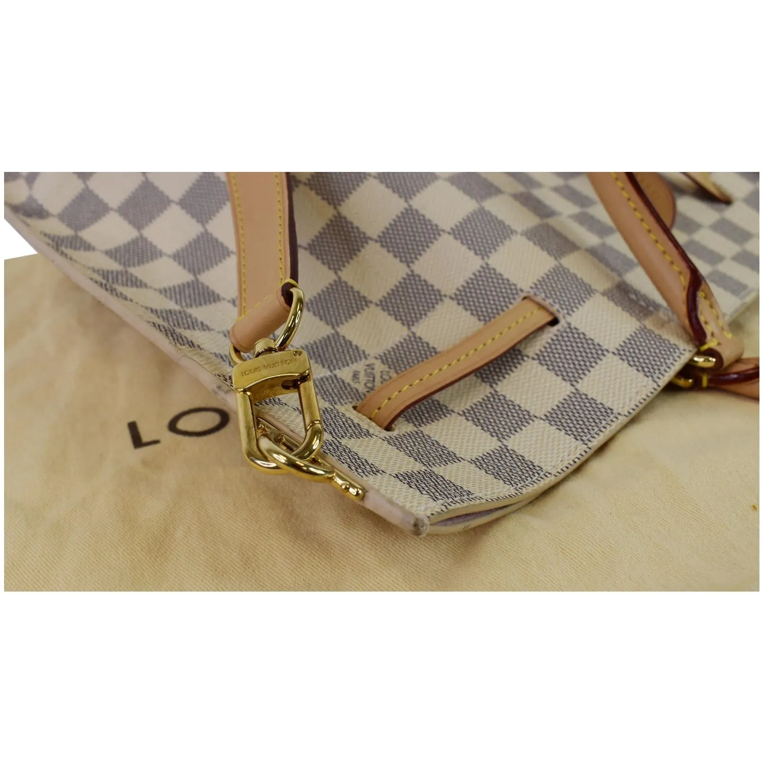 LOUIS VUITTON Girolata Damier Azur Shoulder Bag White