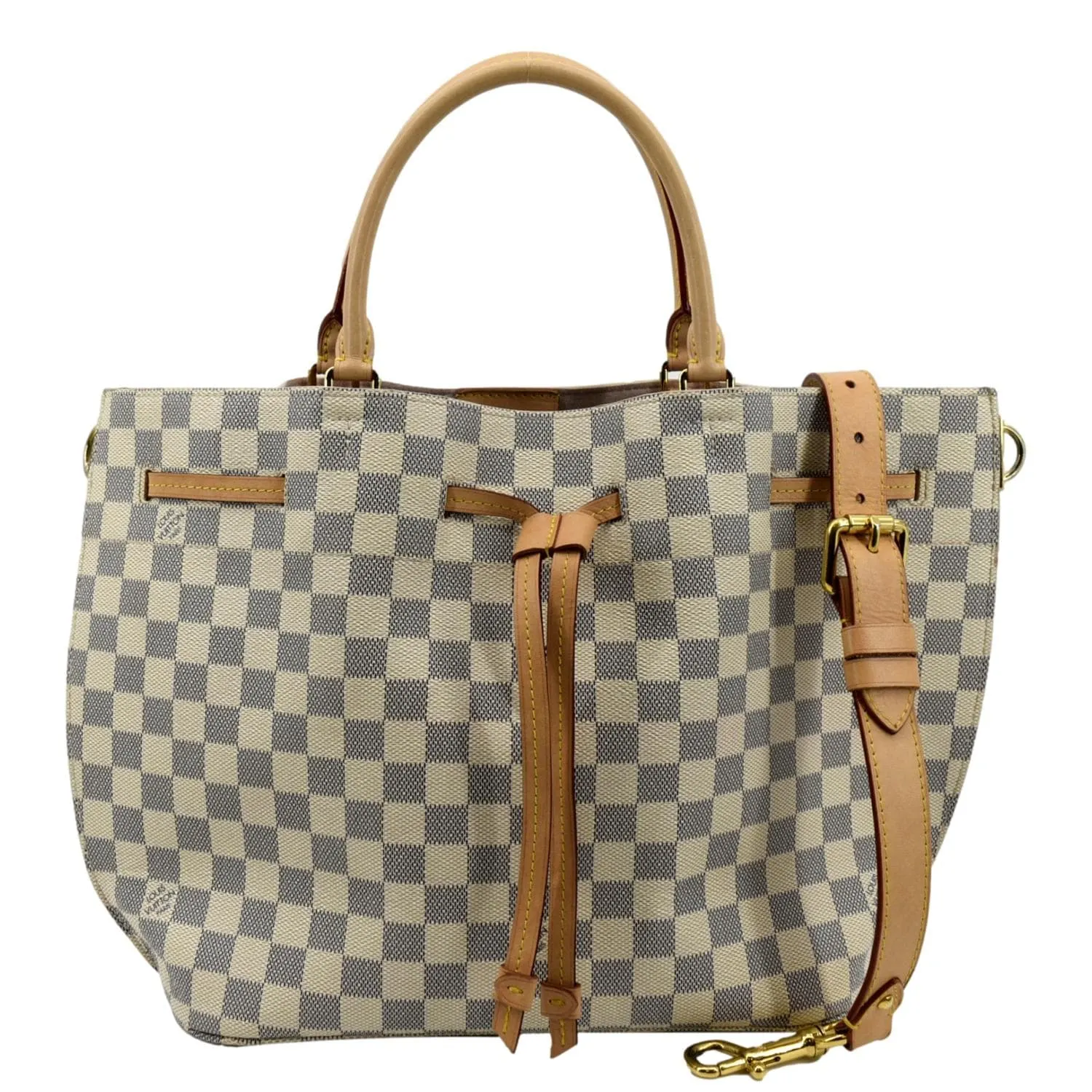 LOUIS VUITTON Girolata Damier Azur Shoulder Bag White