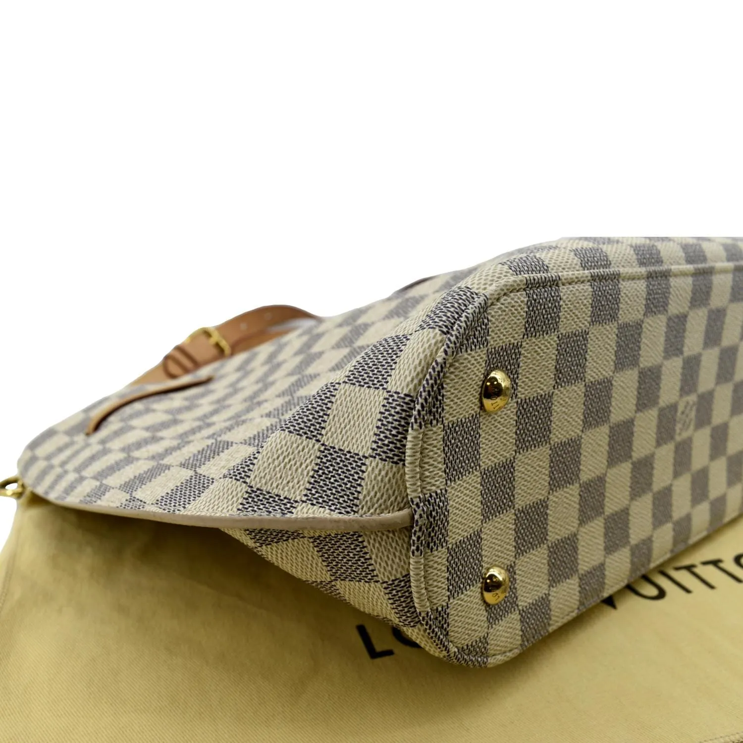 LOUIS VUITTON Girolata Damier Azur Shoulder Bag White