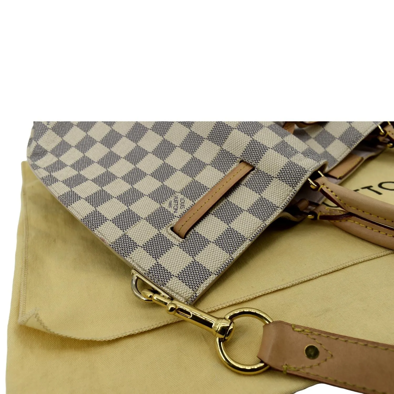 LOUIS VUITTON Girolata Damier Azur Shoulder Bag White