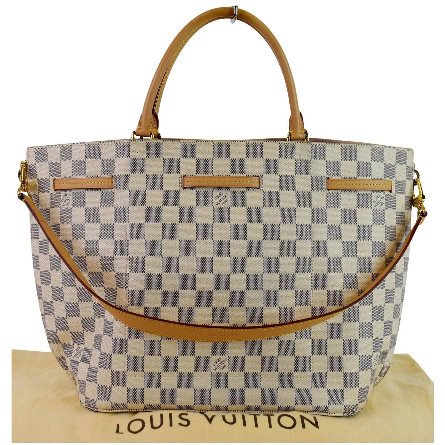 LOUIS VUITTON Girolata Damier Azur Shoulder Bag White