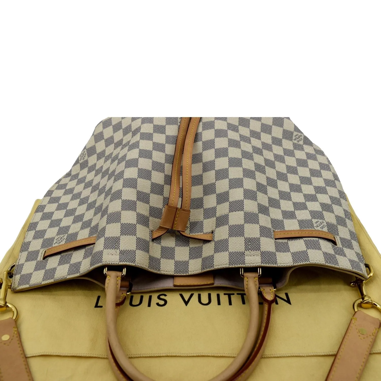 LOUIS VUITTON Girolata Damier Azur Shoulder Bag White