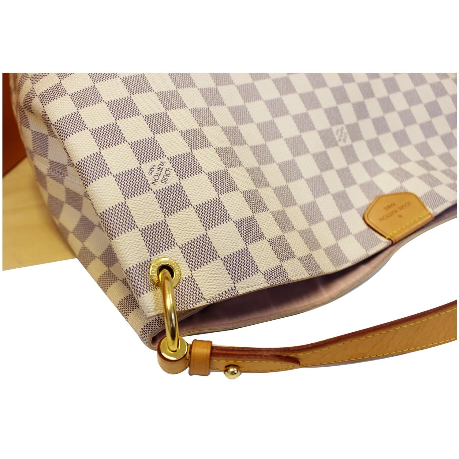 LOUIS VUITTON Graceful MM Damier Azur Shoulder Bag