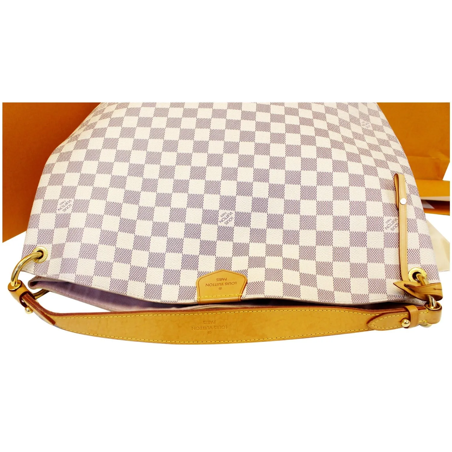LOUIS VUITTON Graceful MM Damier Azur Shoulder Bag