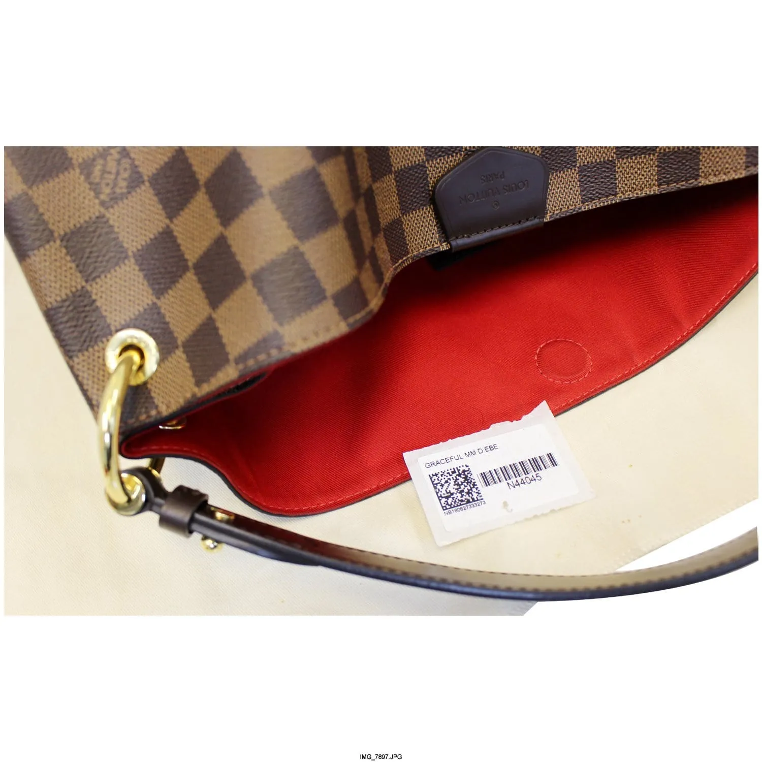 LOUIS VUITTON Graceful MM Damier Ebene Shoulder Bag