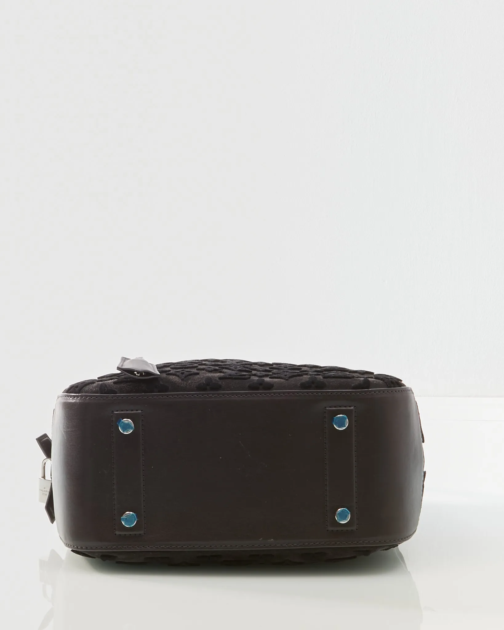 Louis Vuitton Grey Velvet Monogram Tuffetage 2013 Deauville Cube Bag
