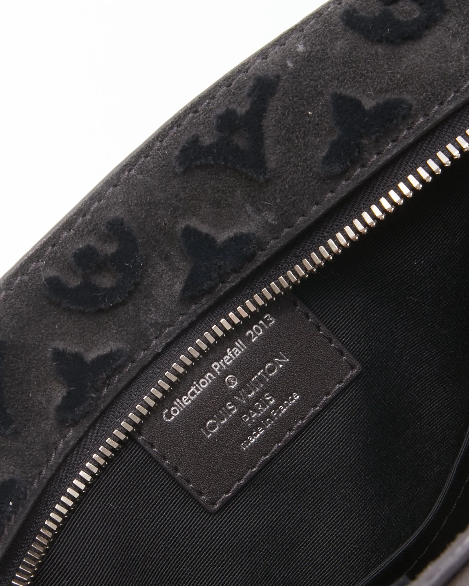 Louis Vuitton Grey Velvet Monogram Tuffetage 2013 Deauville Cube Bag