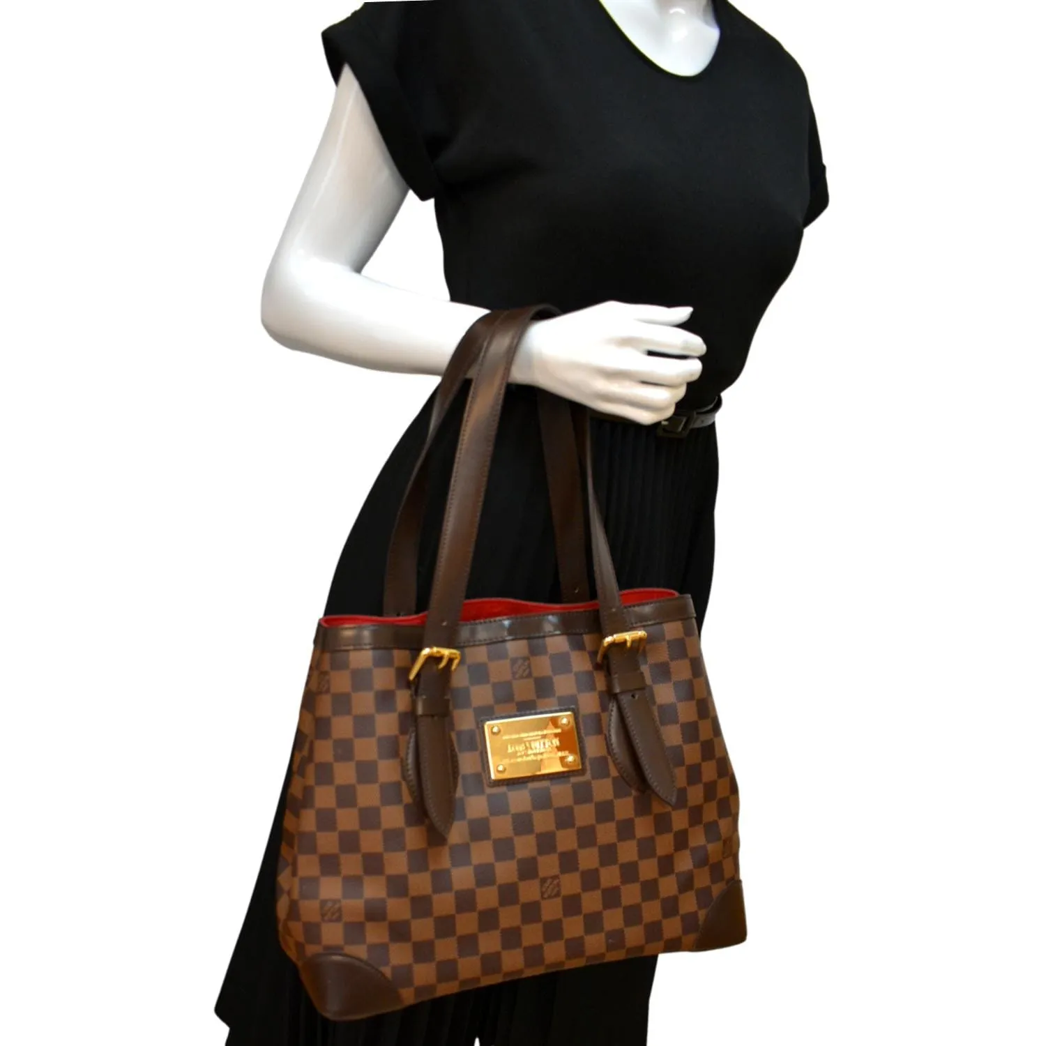 LOUIS VUITTON Hampstead PM Damier Ebene Shoulder Bag Brown