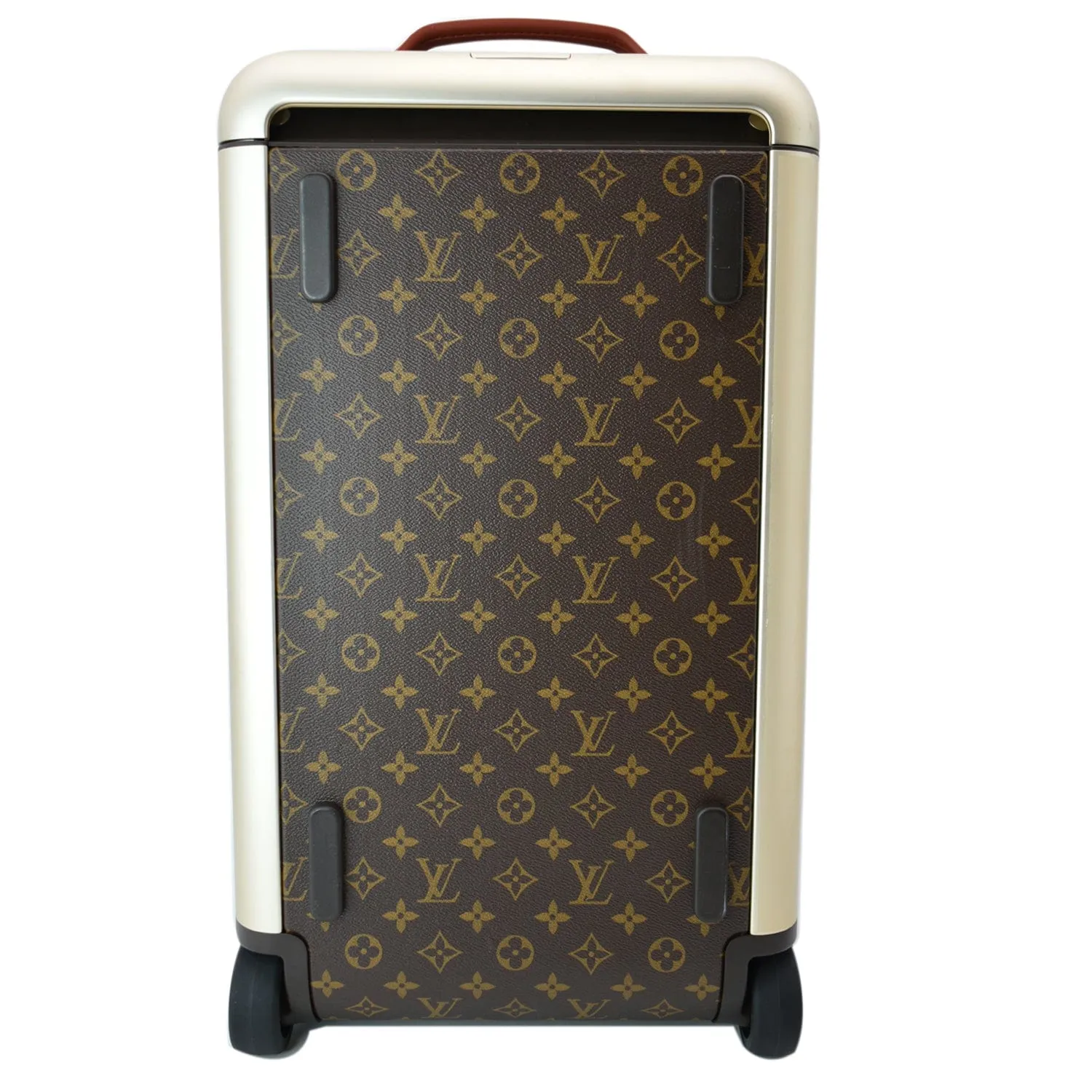LOUIS VUITTON Horizon Soft 55 Monogram Canvas Rolling Duffle Bag Brown