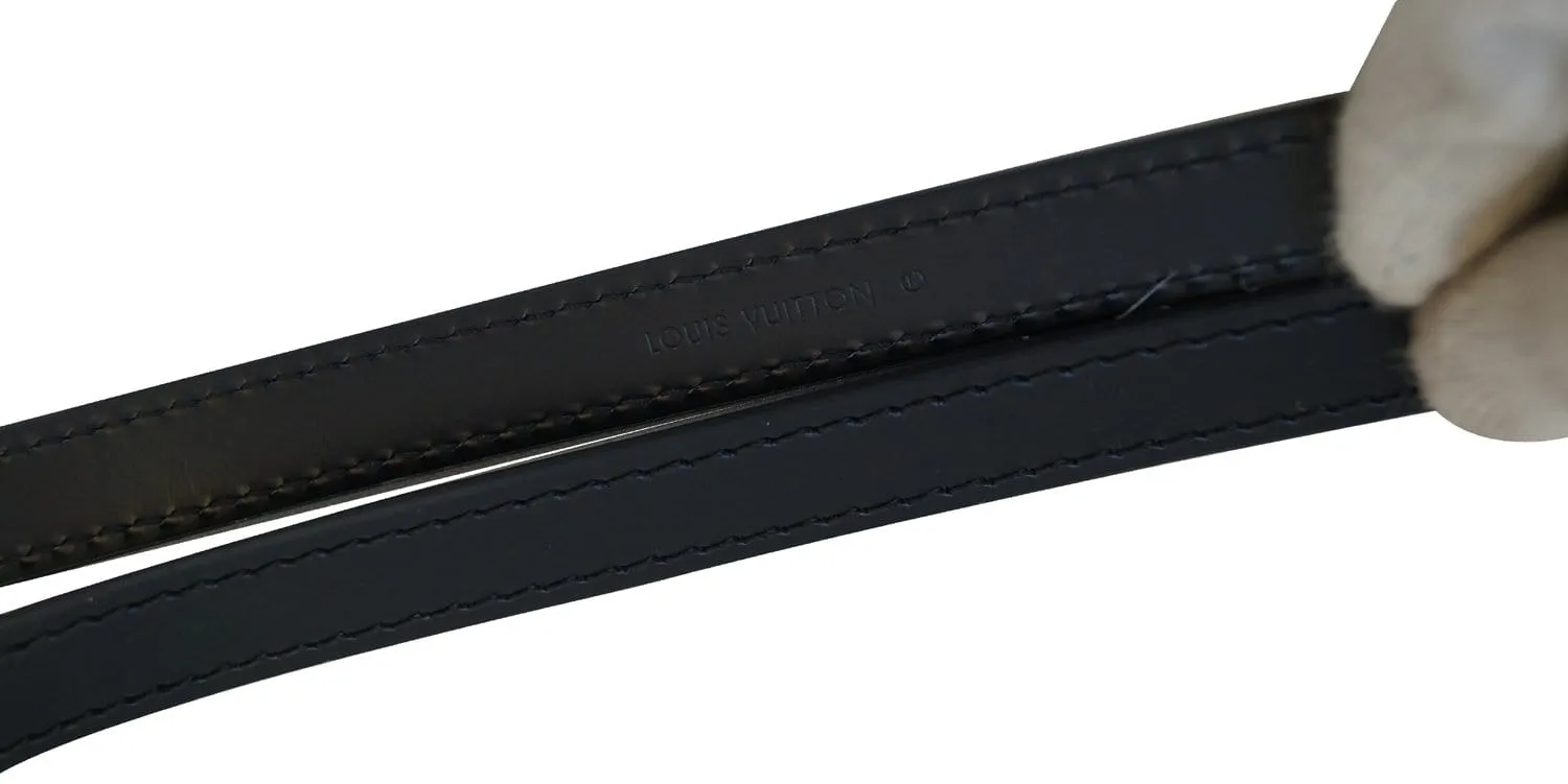 LOUIS VUITTON Leather Black Shoulder Strap
