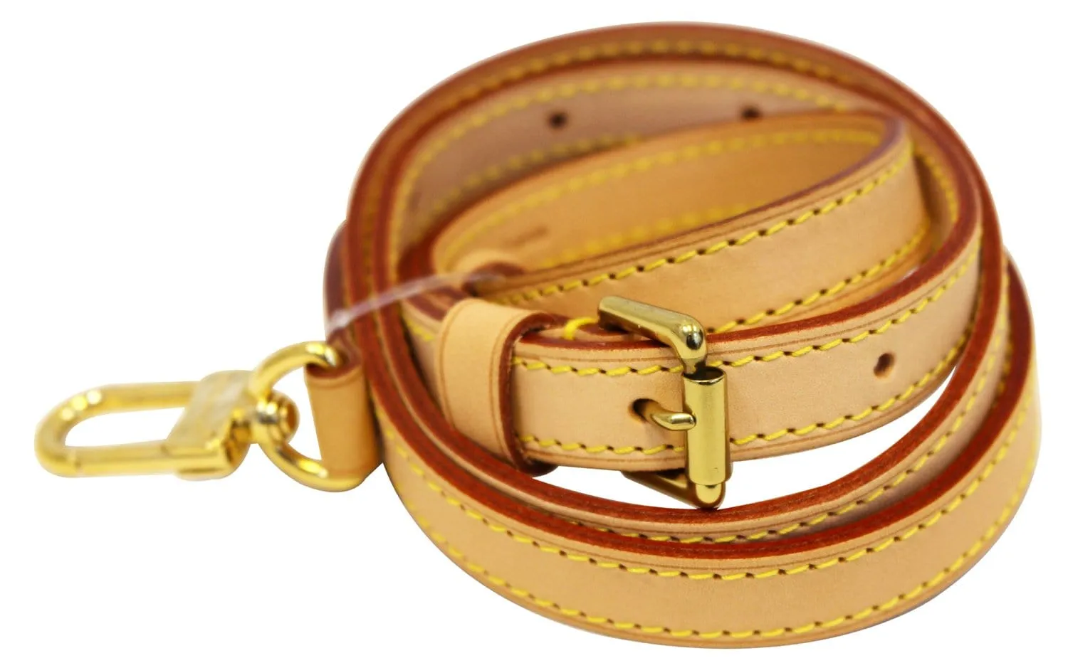 LOUIS VUITTON Leather Shoulder Strap Beige
