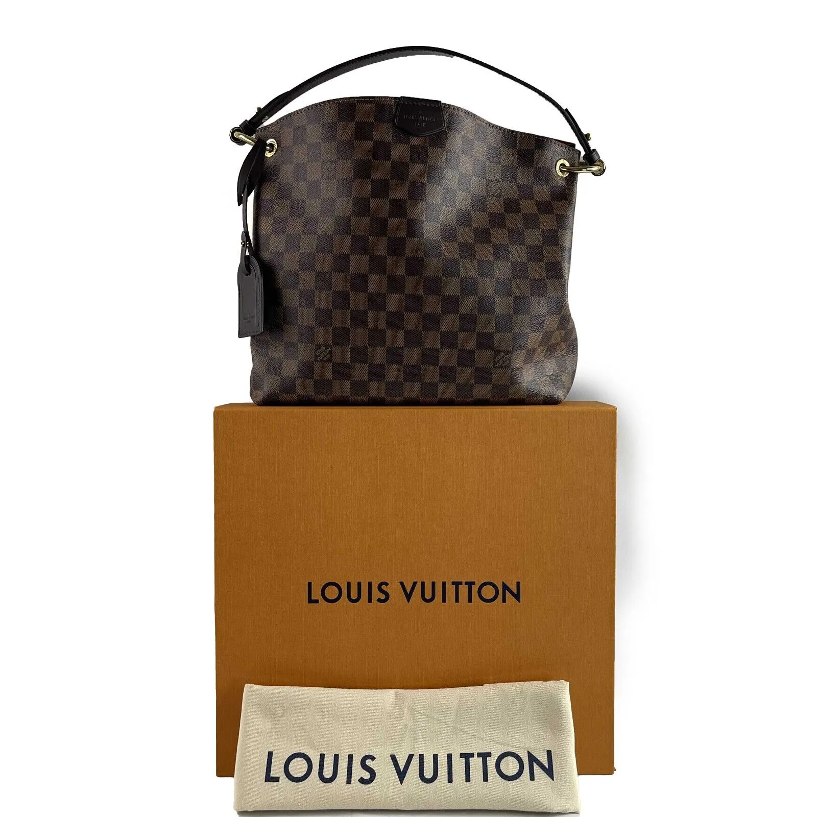 Louis Vuitton - LV Graceful Damier PM Ebene Canvas Shoulder Bag