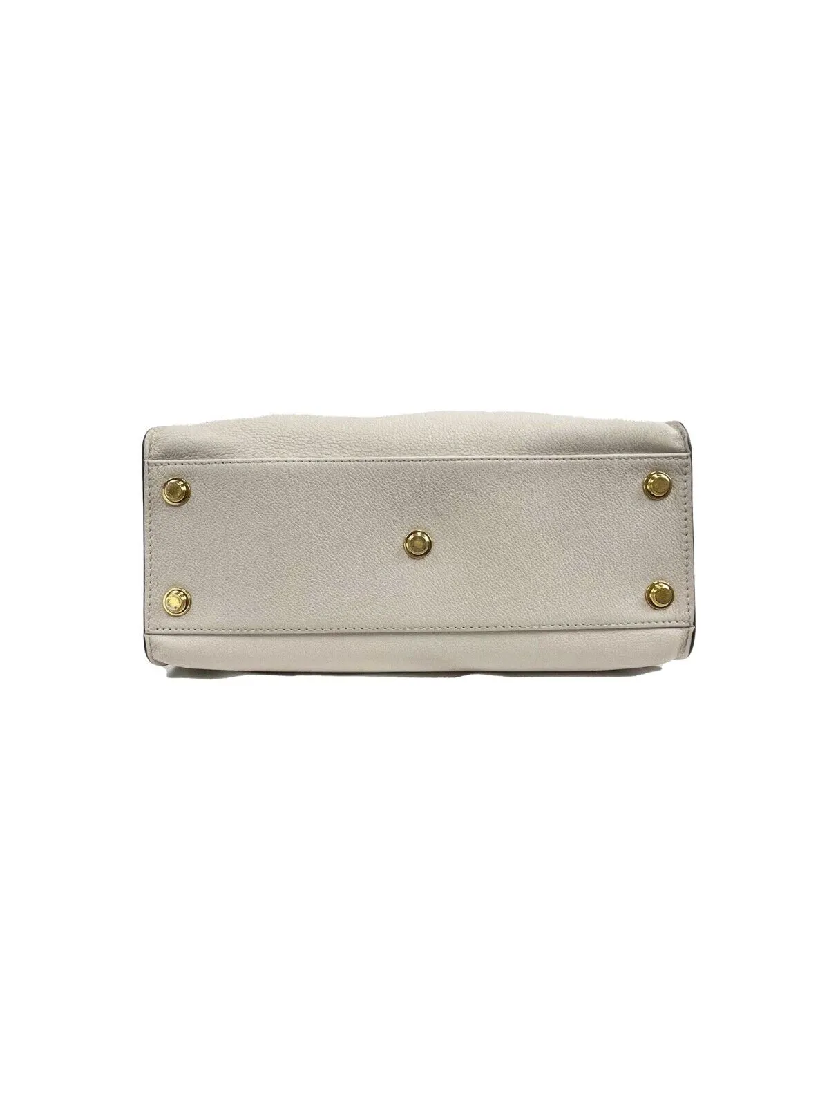 Louis Vuitton - LV On My Side MM Beige Leather Top Handle w/ Shoulder Strap