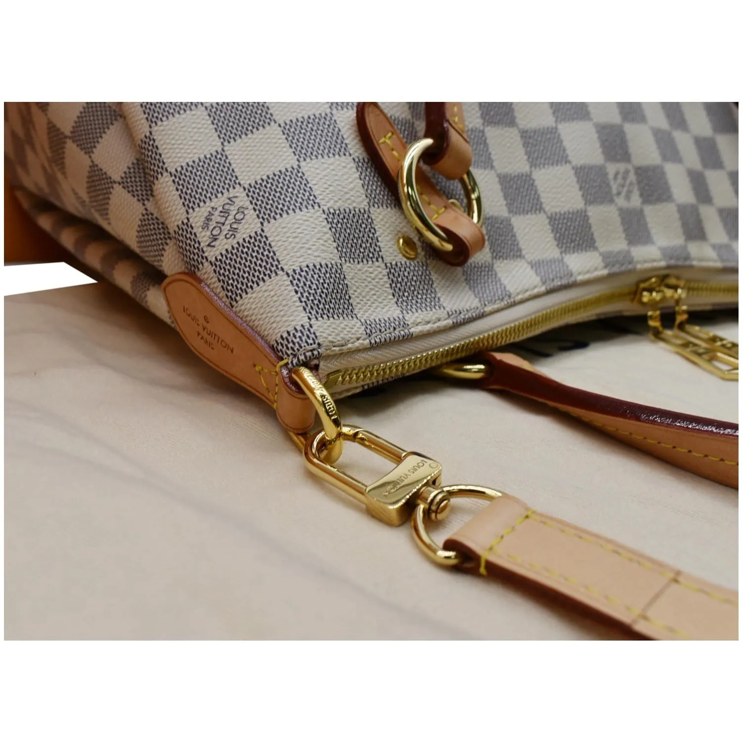 LOUIS VUITTON Lymington Damier Azur Shoulder Bag White