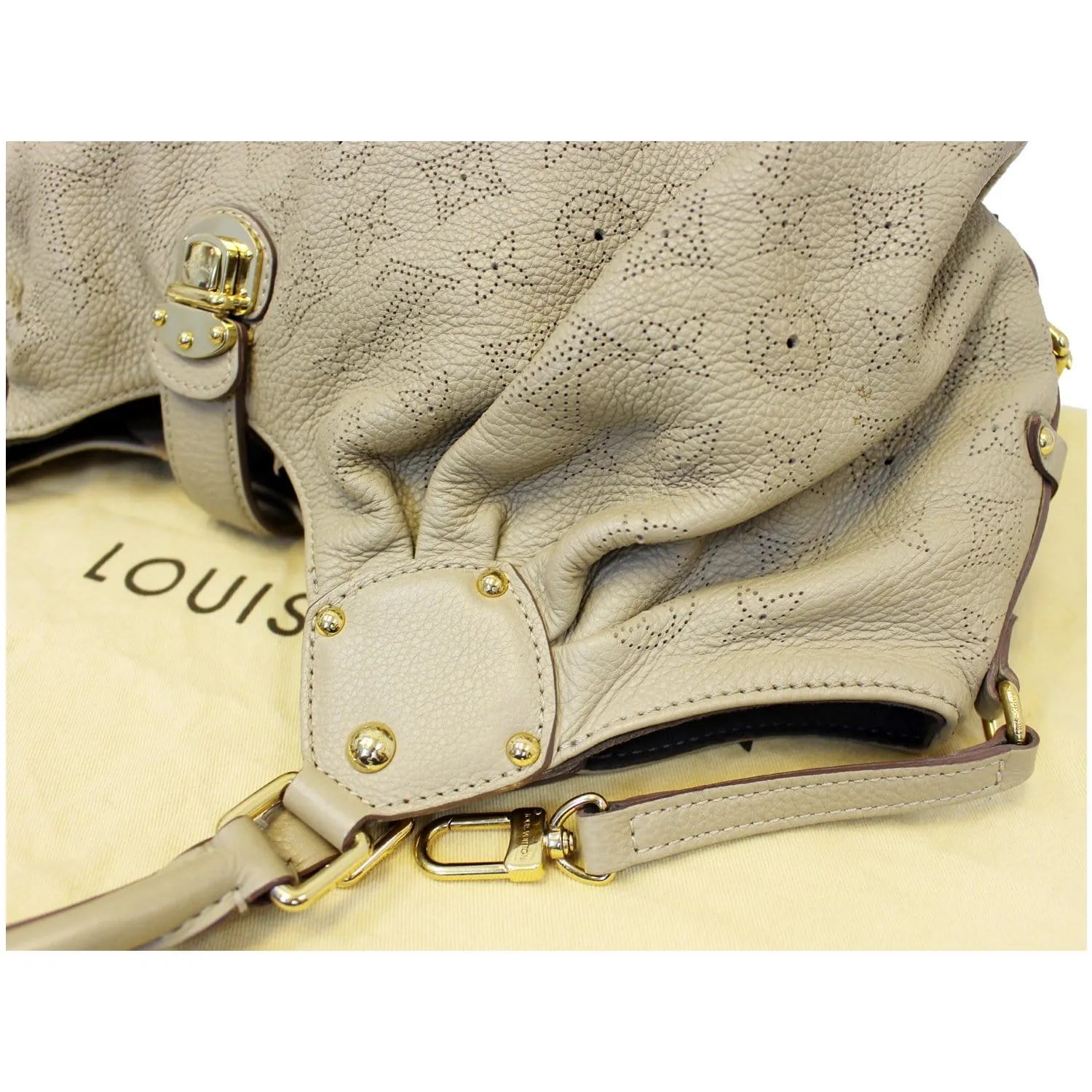 LOUIS VUITTON Mahina L Monogram Leather Shoulder Bag
