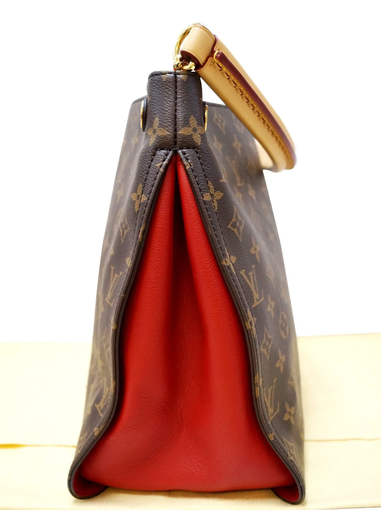 LOUIS VUITTON Monogram Canvas Cerise Gaia Red Shoulder Bag