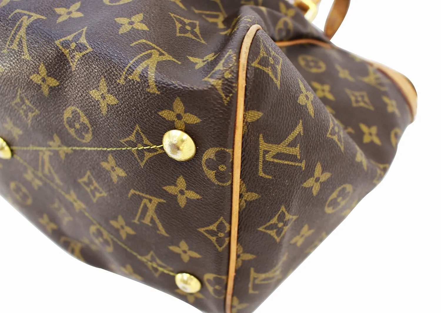 LOUIS VUITTON Monogram Tivoli GM Brown Tote Shoulder Bag