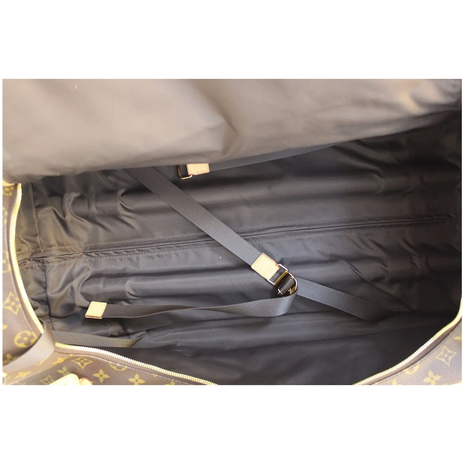 LOUIS VUITTON Neo Eole 55 Monogram Canvas Rolling Duffle Bag Brown