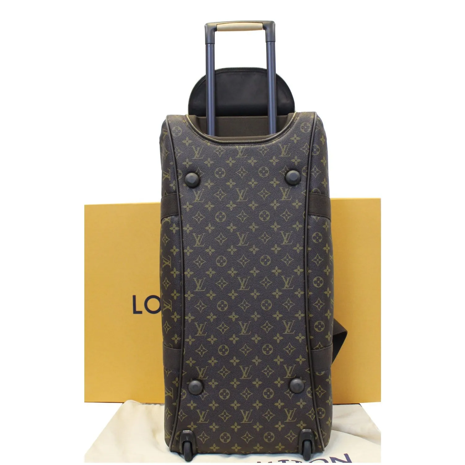 LOUIS VUITTON Neo Eole 55 Monogram Canvas Rolling Duffle Bag Brown