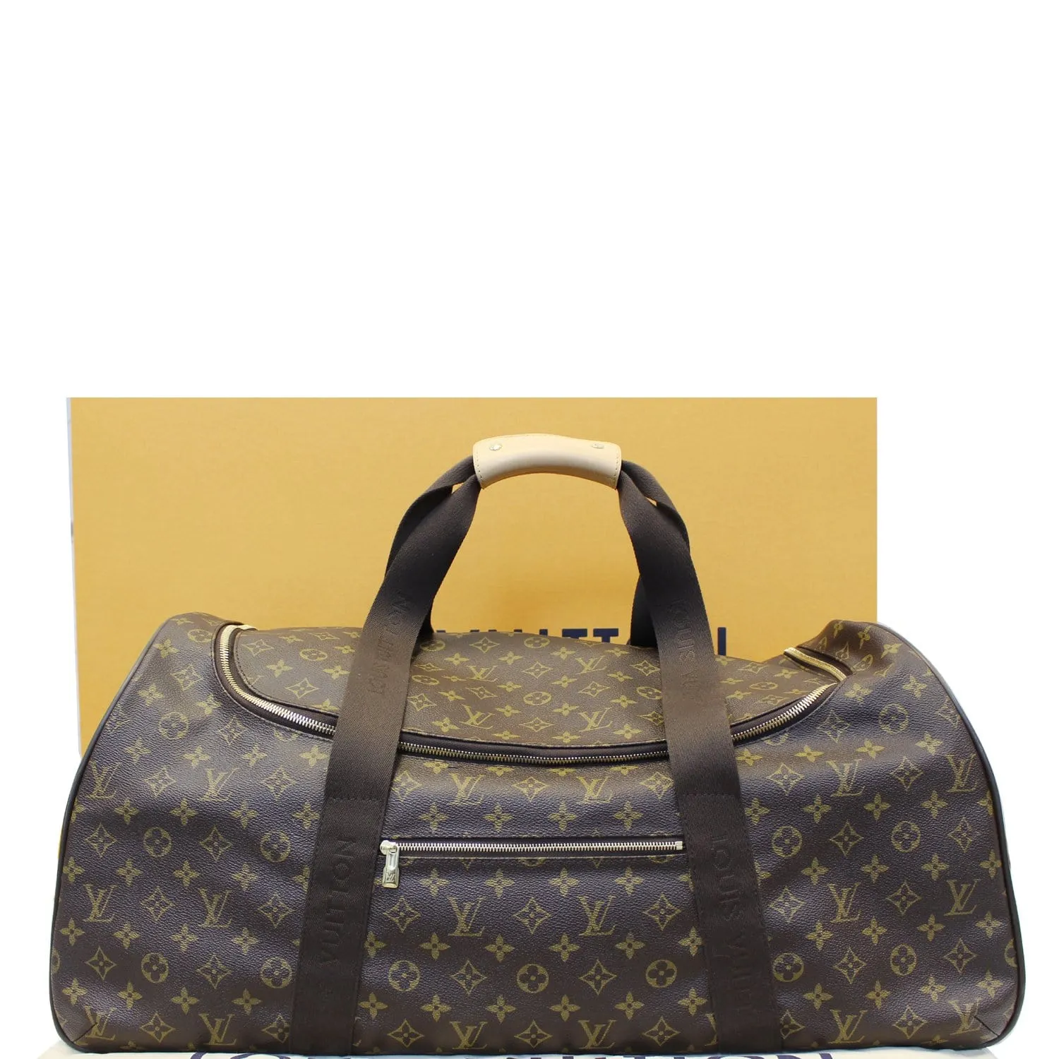 LOUIS VUITTON Neo Eole 55 Monogram Canvas Rolling Duffle Bag Brown