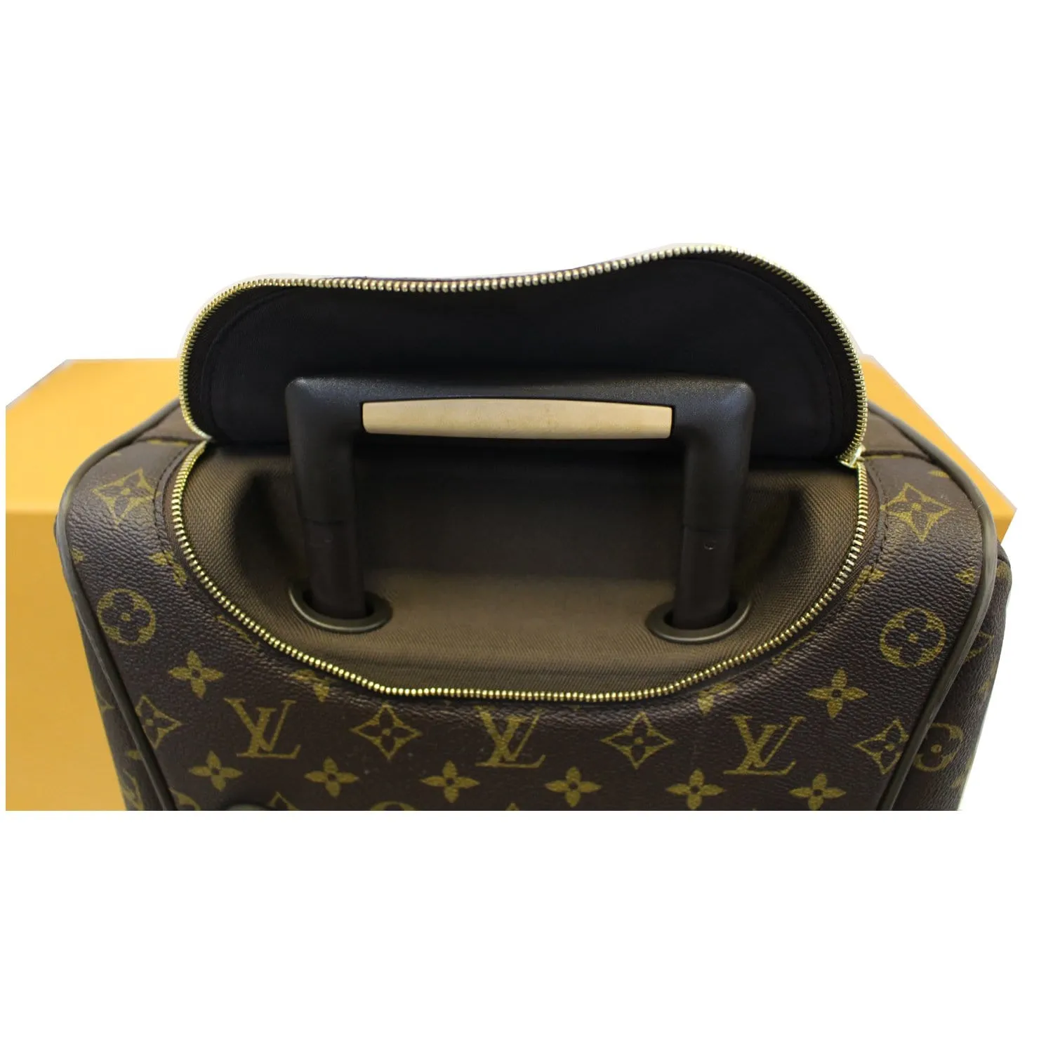 LOUIS VUITTON Neo Eole 55 Monogram Canvas Rolling Duffle Bag Brown