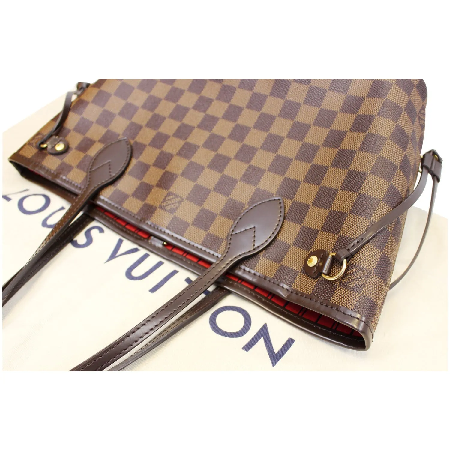 LOUIS VUITTON Neverfull PM Damier Ebene Tote Shoulder Bag