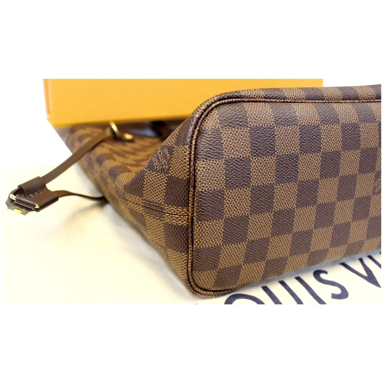 LOUIS VUITTON Neverfull PM Damier Ebene Tote Shoulder Bag