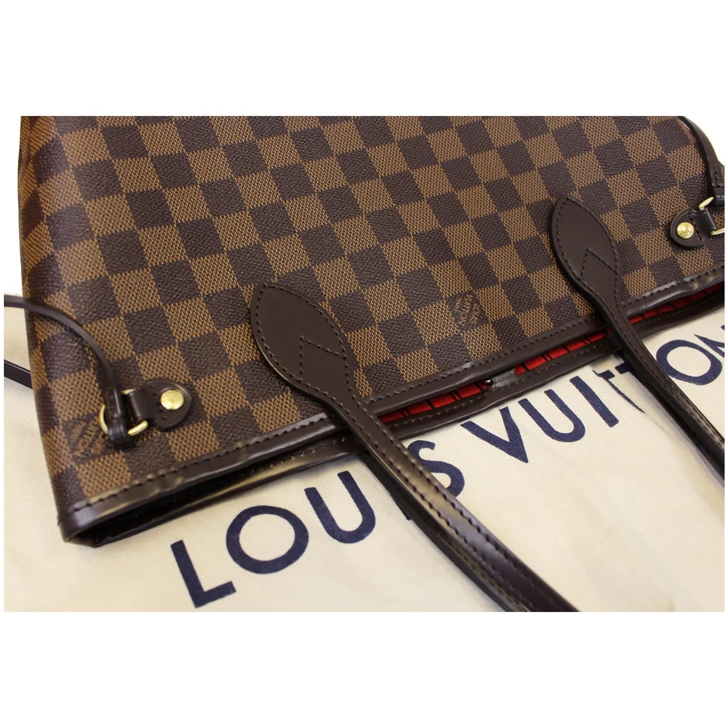 LOUIS VUITTON Neverfull PM Damier Ebene Tote Shoulder Bag