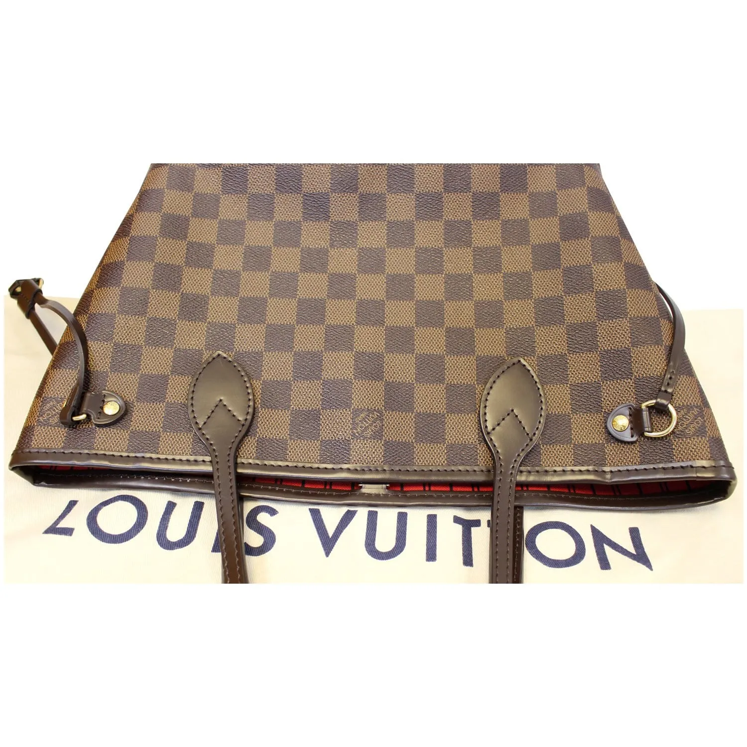 LOUIS VUITTON Neverfull PM Damier Ebene Tote Shoulder Bag