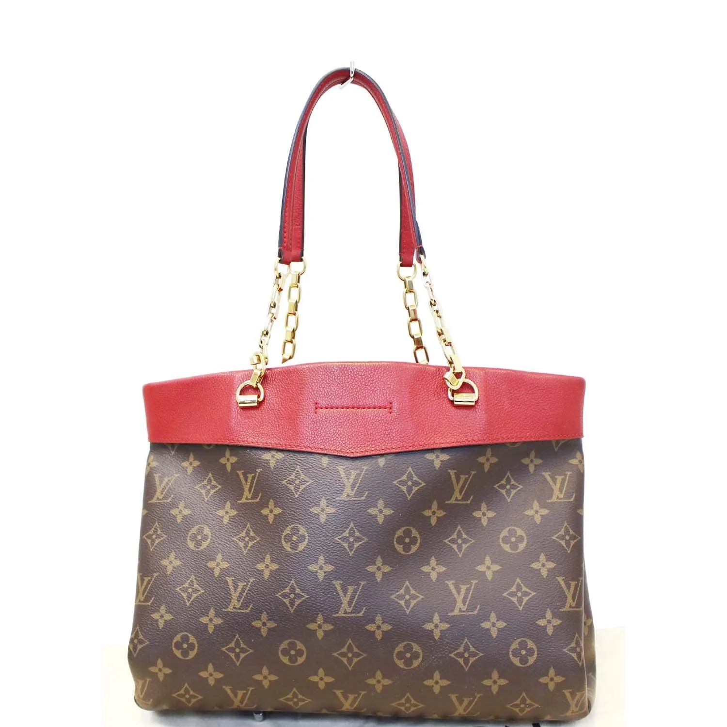LOUIS VUITTON Pallas Chain Shopper Bag Monogram Canvas Cherry