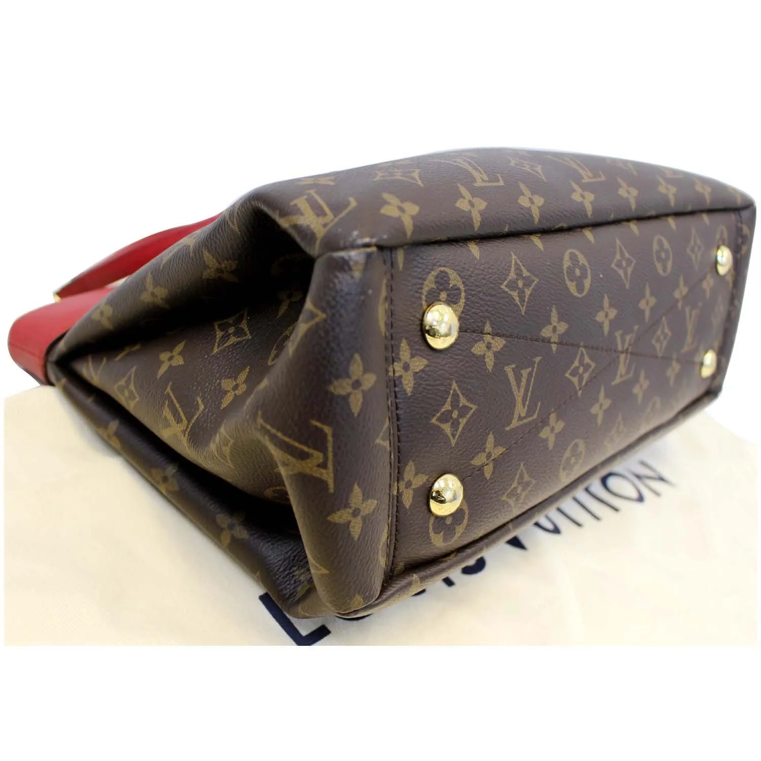 LOUIS VUITTON Pallas Chain Shopper Bag Monogram Canvas Cherry