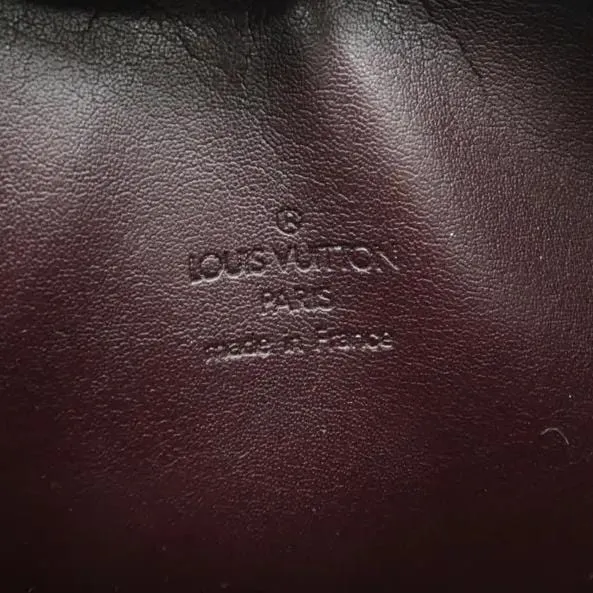 Louis Vuitton Papillon Monogram Patent Leather Shoulder Bag Burgundy