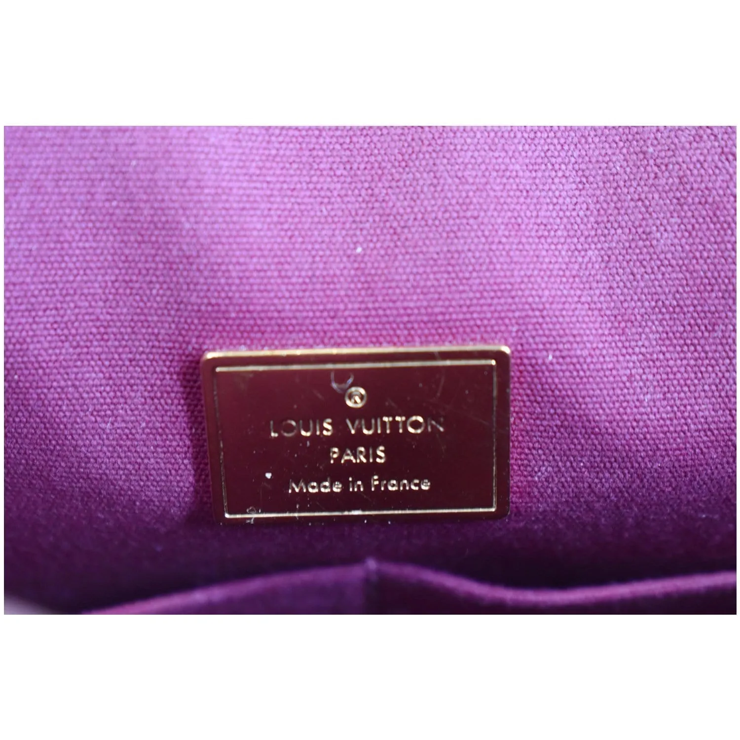 LOUIS VUITTON Pasadena Vernis Patent Leather Shoulder Bag Magenta